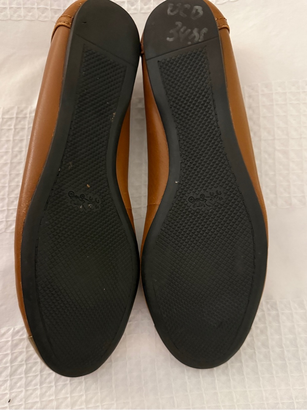 Coach Shoes Flats Women’s Brown Leather with Gold Size 8-Preowned - Picture 12 of 12